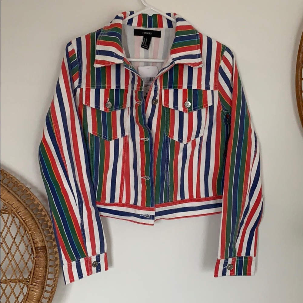 Rainbow stripe jacket